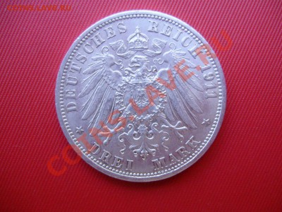 3 марки 1911г. Вюрттемберг.(Вильгельм и Шарлотта). На оценку - P8270104.JPG