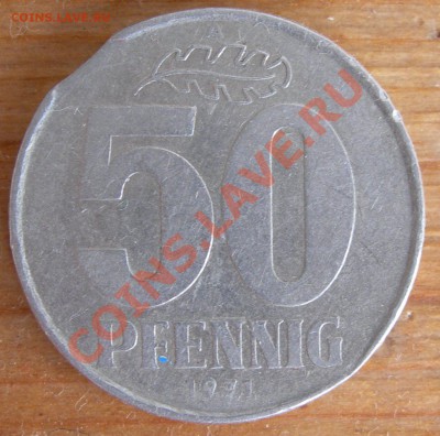ГДР, 50 пфеннигов 1971 - 50 пфеннигов 1971 номинал.JPG