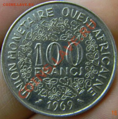 100 франков Центрально Африканский союз 1969г. - DSCN2859_thumb