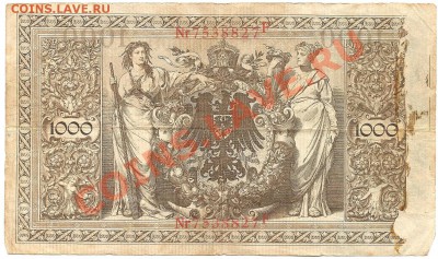 Германия 1000марок 1910г - Изображение 006