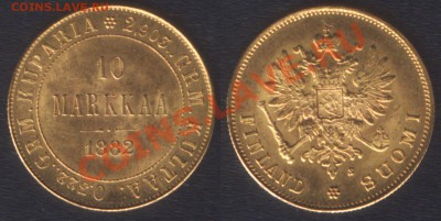 оценка: 10 марок 1882 UNC - 10markkaa1882