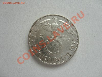 5 марочники 3 Рейха - 5 марок 1937J - 1