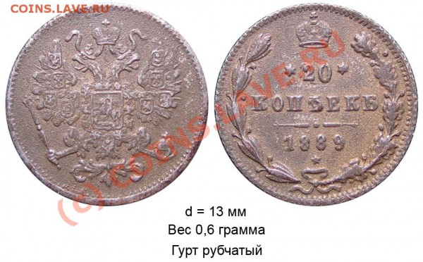 50 пфеннингов ГДР - 20 копеек 1889