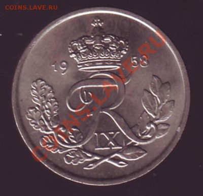 ДАНИЯ.25 ОРЕ. 1958г.В БЛЕСКЕ!!! до 24.10.12 в 22.00мск - Дания. 25 оре. 1958. блеск 2.JPG