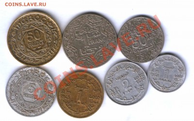 7 монет Мароко 20-50-е года, до 20.10.   21.30 - 284