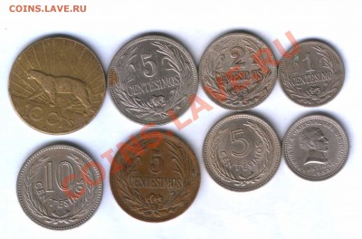 8 монет Уругвай 20-30-50- е года, до 20.10. 21.30 - 286