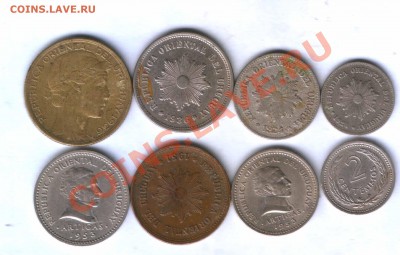 8 монет Уругвай 20-30-50- е года, до 20.10. 21.30 - 287