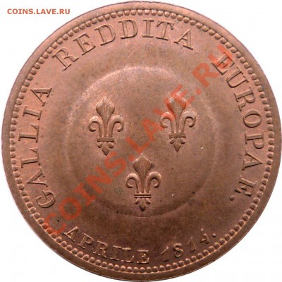 Подскажите по цене - Медь 2 франка 1814 NGC MS-63 RB - 1814 2 Fr. France MS-63 RB (5).JPG