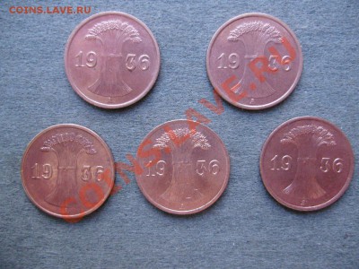 Германия. 1 пфенниг 1936 А - 5 шт. до 22-00МСК 23.10.12 - PA180002.JPG