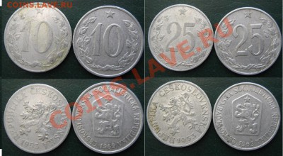 Разная инострань - 327 5 6 7 8 Чехословакия 10 и 25 геллеров