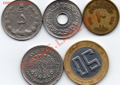 50 динар ,5 реалов ,25 пиастров и 10 мильем,1 фунт  и рапены - img514