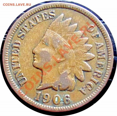 T83 США 1¢ 1906 Indian Head Cent до 26.10 в 22°° - T83 1c 1906_1