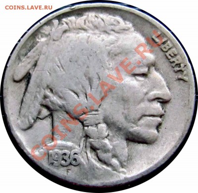 T90 США 5¢ Buffalo Nickel 1936 до 27.10 в 22°° - T90 5c Buffalo 1936_1