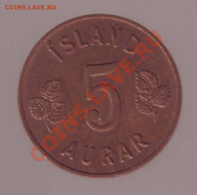 ИСЛАНДИЯ. 5 АУРАР. 1966г. до 27.10.12 в 22.00мск - Исландия. 5 аурар 1966 1.JPG