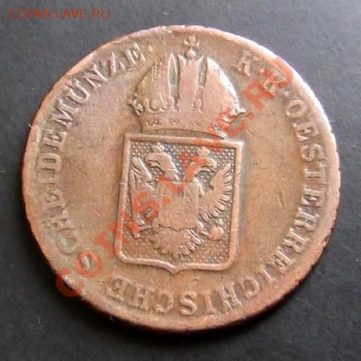 АВСТРИЯ 1 крецер А (1816) до 25.10 (22.00) - Австрия 1 крецер (1816) А