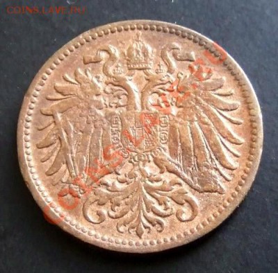 АВСТРИЯ 2 геллера (1895) до 25.10 (22.00) - Австрия 2 геллера (1895) А