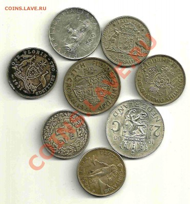 Оценка 8 серебряных монет 1931-1966 год - 1