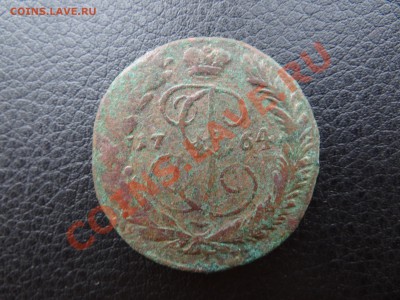 2 копейки 1764 г. Перечекан с барабанов - 3