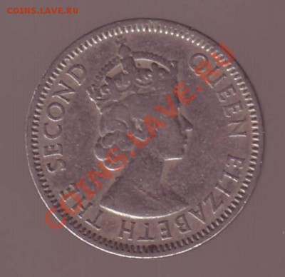 БРИТ.КАРИБ.ТЕРРИТОРИИ.25 ЦЕНТОВ.1962г. до 01.11.12 в22.00мск - брит кар терр. 25 центов 1962 2.JPG
