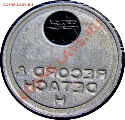 S74 Жетон (бирка) Канада Record & Detach FA0846 02.11 в 22°° - S74 Record&Detach_2