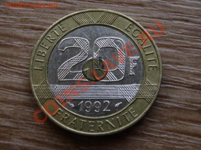 Франция 20 франков 1992 МсМ триметал  до 29.10.12 в 21.00 М - IMG_5513