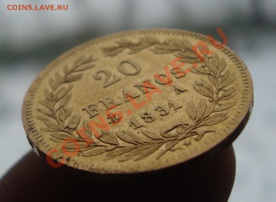 Золото 20 франков 1831 год.Оценка - 3