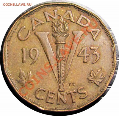 T96 Канада 5¢ 1943 Tombac George VI до 03.11 в 22°° - T96 5c 1943_1