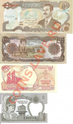 Красивые иностранные боны, подборка 10 шт. ПРЕСС, ПОЧТА=НОЛЬ - би 001