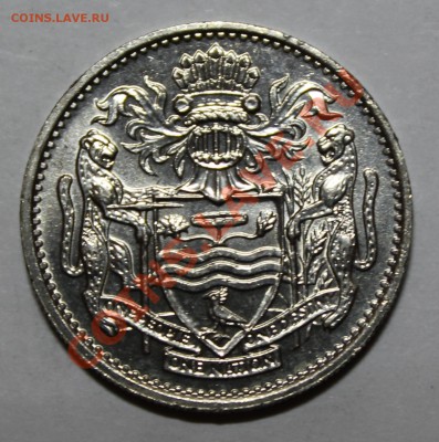 ГАЙАНА 25 центов 1990 aUNC – С РУБЛЯ  до 1.11.12 22-00 мск - IMG_3935.JPG