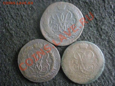Двушки Елизаветы, 3 шт. 1757, 1758 и 1759г.   До 1.11.2012г. - чт. 1н 033.JPG