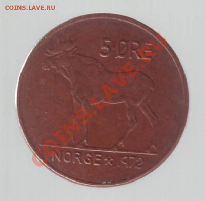 НОРВЕГИЯ. 5 ОРЕ.1972г.ЛОСЬ.до 05.11.12 в 22.00мск - Норвегия  5 оре 1972 1.JPG