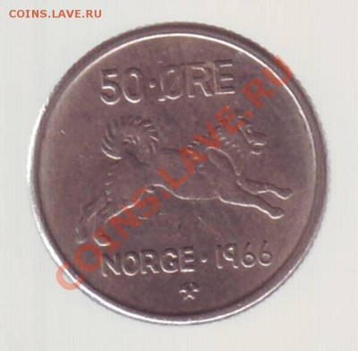 НОРВЕГИЯ.50 ОРЕ.1966г.ЛАЙКА.до 05.11.12 в 22.00мск - Норвегия  50 оре1966 1.JPG