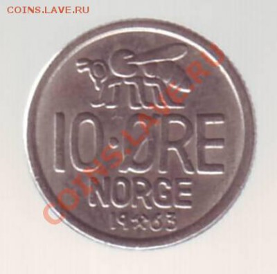 НОРВЕГИЯ.10 ОРЕ.1963г.ПЧЕЛА.до 05.11.12 в 22.00мск - Норвегия  10 оре1963 1.JPG