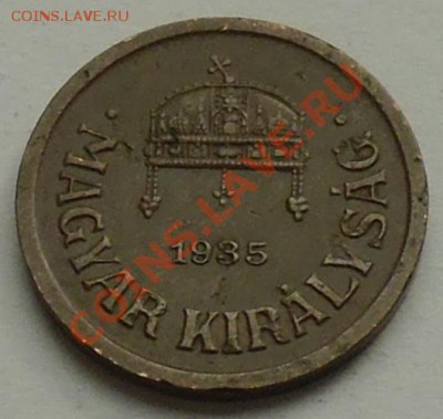 ВЕНГРИЯ - 2 филлера 1935 - до 5 НОЯБРЯ - 066