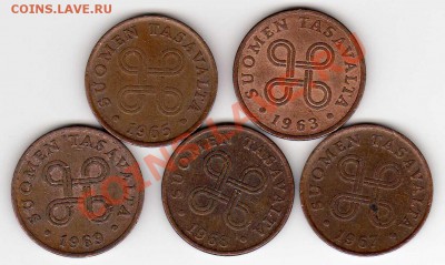 Финляндия пенни 1963-69 (5шт.) до 05.11.12 в 22.00мск (2373) - img783