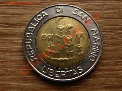 Сан Марино 500 лир 1991 биметал  до 02.11.12 в 21.00 М - IMG_5699