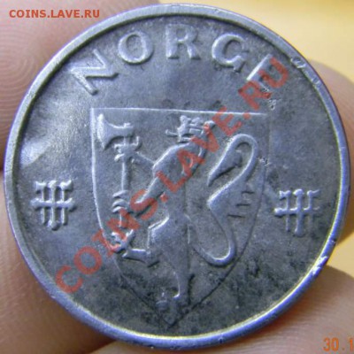 5 оре Норвегия 1943г. сталь - DSCN3208_thumb