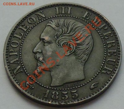 5 сантимов Франция 1855 - предпродажная оценка - 229