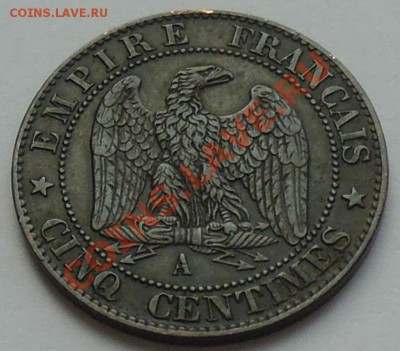 5 сантимов Франция 1855 - предпродажная оценка - 230