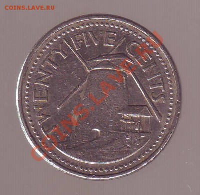 БАРБАДОС. 25 ЦЕНТОВ.МЕЛЬНИЦА. 2000г. до 06.11.12 в 22.00мск - барбадос 25 центов. 2000 2.JPG