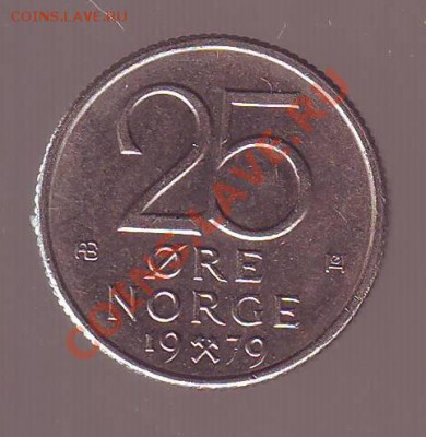 НОРВЕГИЯ. 25 ОРЕ. 1979г. до 06.11.12 в 22.00мск - норвегия 25 оре 1979 1.JPG