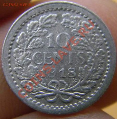 10 центов Нидерланды 1918г. серебро - DSCN3351_thumb