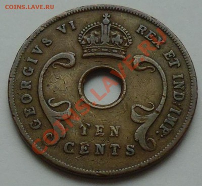 БРИТАНСКАЯ ВОСТ АФРИКА - 10 центов 1942 - до 8 НОЯБРЯ - 605