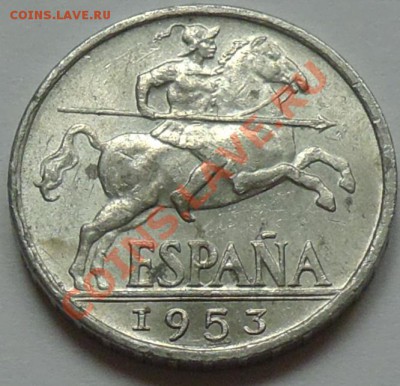 ИСПАНИЯ - 10 сентимов 1953 - до 8 НОЯБРЯ - 502
