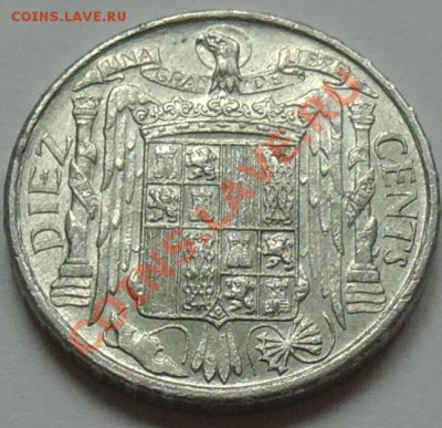 ИСПАНИЯ - 10 сентимов 1953 - до 8 НОЯБРЯ - 503