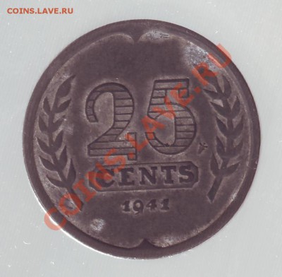 НИДЕРЛАНДЫ.25 ЦЕНТОВ.ОККУПАЦИЯ.1941г. до 07.11.12 в 22.00мск - нидерланды 25 центов 1941 2.JPG