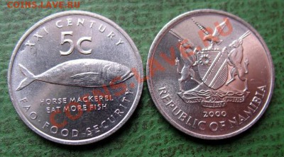  прайс на 24 марта 2013 г. - 47 НАМИБИЯ 5 центов 2000 г. - FAO - Макрель - UNC = 30 руб. (от 10 шт. по 27 руб.).JPG