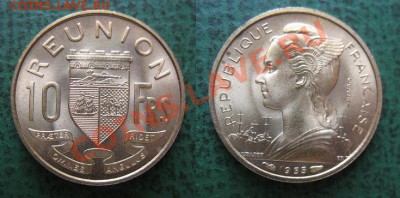  прайс на 24 марта 2013 г. - 51 Реунион 10 фр. 1955 г. (ПРОБНАЯ МОНЕТА - ESSAI) =1800 руб.