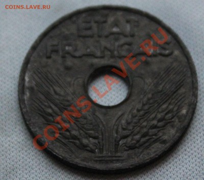 СТАРАЯ ФРАНЦИЯ 20с  1943г. ЦИНК до 9.11.12г. в 22-00 - IMG_3307.JPG