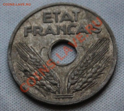 СТАРАЯ ФРАНЦИЯ VINGT CENTIMES  1941г. ЦИНК до 9.11.12г. - IMG_3305.JPG